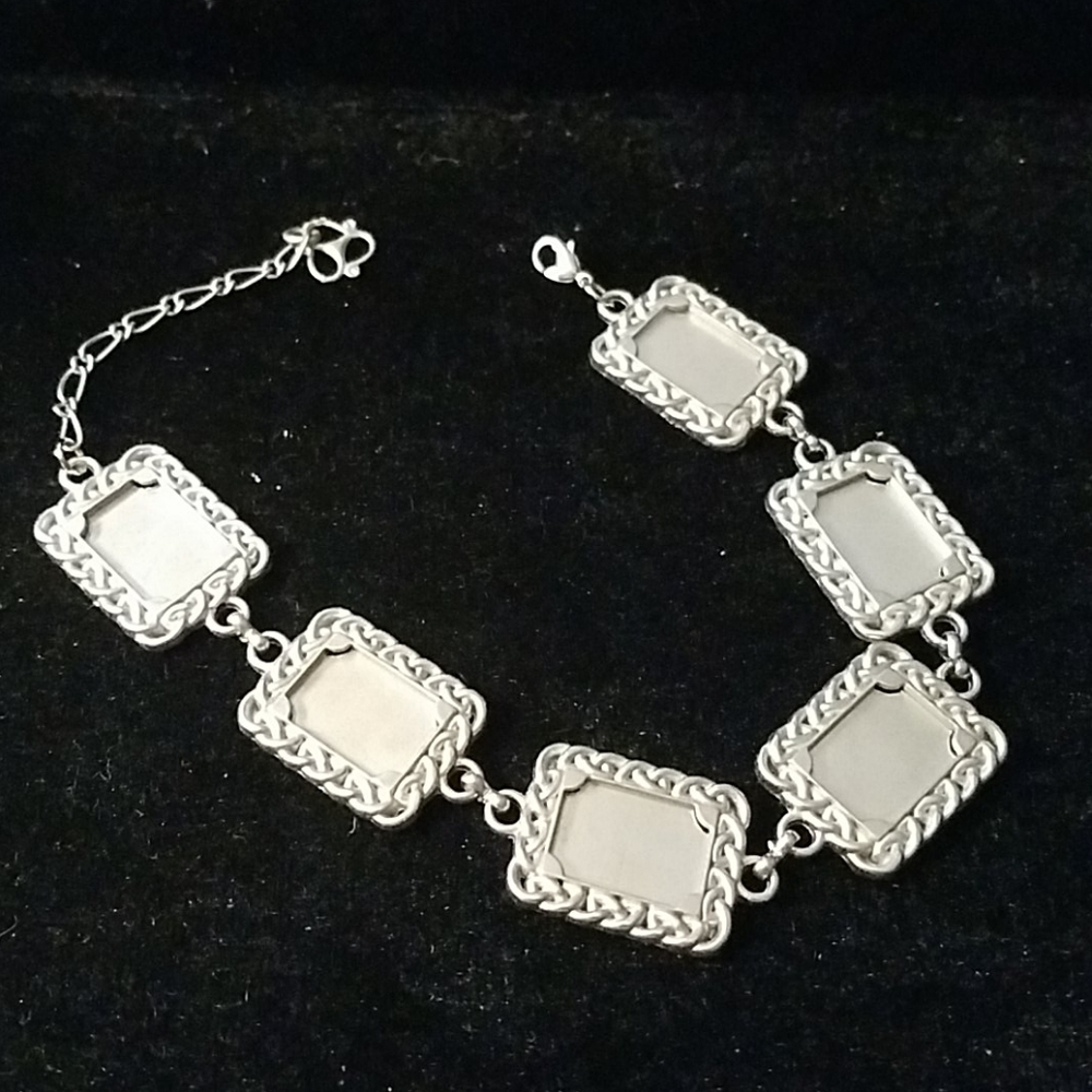 Silver Photo Charm Bracelet 11"